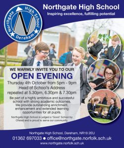 Northgate High School Open Evening – 4th October 2018
